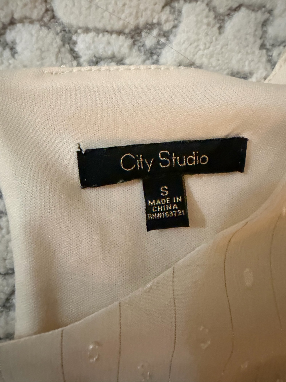 City Studio Cream Long-Sleeve Tiered Ruffle Dress - Picture 2 of 4